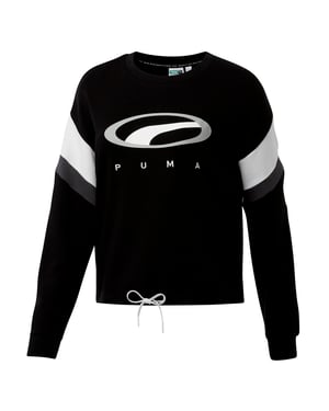 Puma 90s Womens Crewneck Sweatshirt Graphic Logo Jumper 579401 01