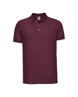 Russell Stretch Fitted Polo Shirt för herrar (Bourgogne)