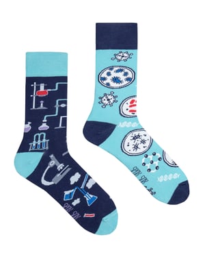 SPOX SOX - Mens & Ladies Mismatched Novelty Odd Socks - Laboratory