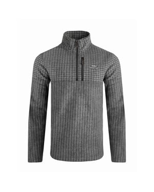 Weird Fish Heren Longmont Grid Eco Friendly Quarter Zip Fleece Top (Marine)