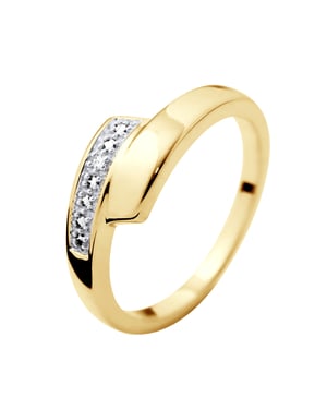 Ring Diamonds 0.010 Cts Yellow Gold