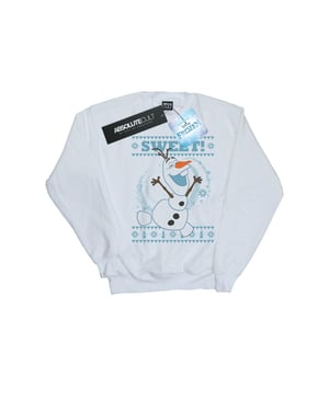 Disney Dames/Dames Frozen Olaf Sweet Christmas Sweatshirt (Wit)