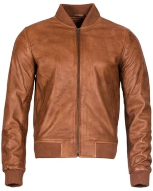 Mens Retro Varsity Leather Bomber Jacket-Pretoria