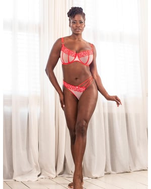 Scantilly by Curvy Kate Tantric Balcony Bra -  Pink/Red