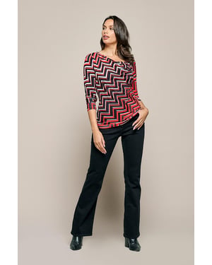 Caitlin Print Top Rood / Multi