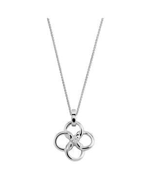 Orphelia 'Aida' Dames 925 Sterling Zilveren Ketting met Hanger - Zilver ZH-7472