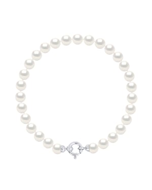 DIADEMA - Armband - Äkta sötvattenspärlor - Vitguld