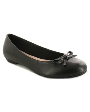 Comfort Plus Womens Shoes Flat Angela Leather Slip On black