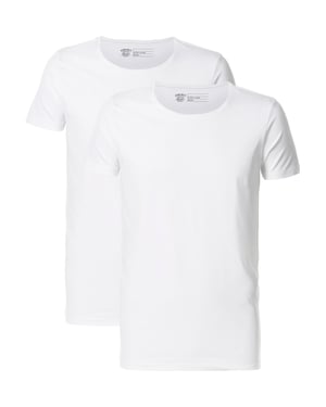 Petrol Industries - Heren 2-pack Basic T-shirts Ronde Hals - Wit