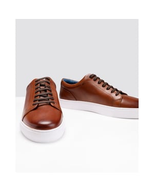 Oliver Sweeney Hayle Antiqued Calf Leather Mens Trainers