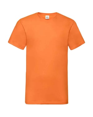 Fruit of the Loom Heren Waarde V Hals T-shirt (Oranje)