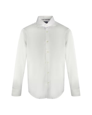 Aquascutum Branded Långärmad Vit Skjorta