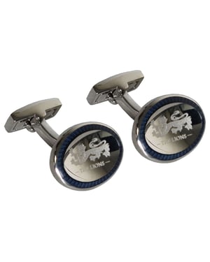 Hackett London Lions Heren Zilver/Navy Manchetknopen
