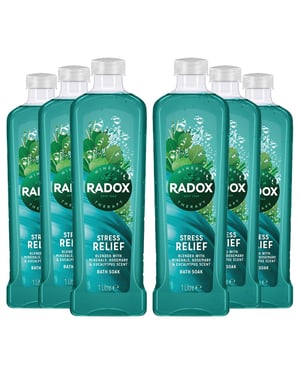 Radox Mineral Therapy Bath Soak Stress Relief, Rosemary & Eucalyptus Scent 6x1L