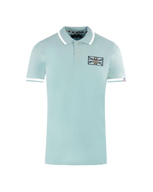 Aquascutum London Union Jack Light Blue Polo Shirt