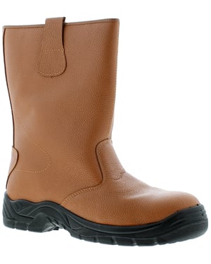 Tradesafe Mens Safety Boots Riggers Slip On tan