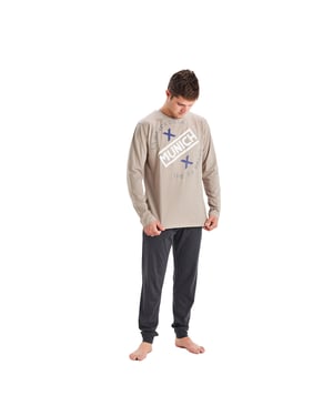 Winterpyjama lange mouw ronde hals MU1 heren