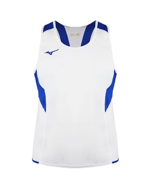 Mizuno Team Authentic Kids Vit/Blå Singlet väst