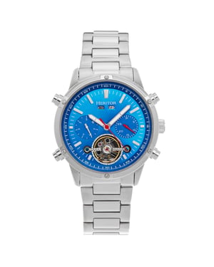Heritor automatisch Wilhelm semi-skelet armbandhorloge met dag/datum