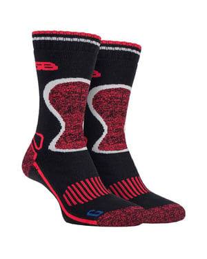 Storm Bloc - 2 Pairs Mens Heavy Duty Winter Warm Padded Thermal Wool Blend Socks for Hiking