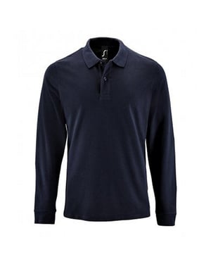 SOLS Heren Perfecte Lange Mouw Pique Polo Shirt (Franse marine)