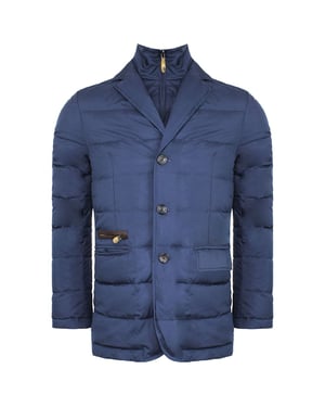 Hackett London Mayfair Quilted Down Bib Waistocat Mens Navy Jacket