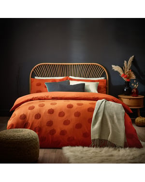 furn. Pumpkin Tufted 100% Cotton Duvet Cover Set