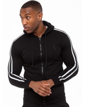 Mens zip up hoodie with tape| enzo designer menswear