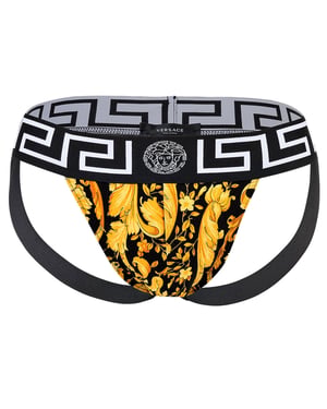 Versace Stretch Biologisch Jersey Barocco All Over Jockstrap