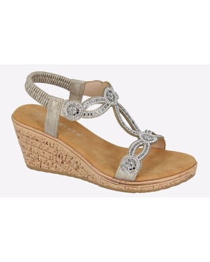 Cipriata Ora Jewelled Wedge Sandal Womens