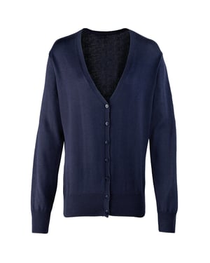 Premier Dames/Dames Katoen Acryl V Hals Vest (Marine)