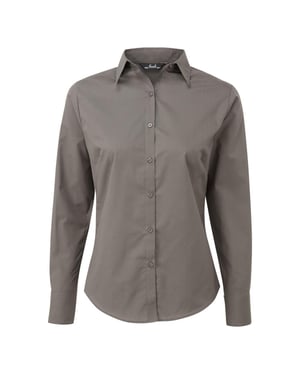 Premier Dames/Dames Shirt Met Lange Mouwen (Donkergrijs)