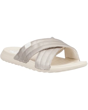 HEYDUDE Christi Slide Distressed Polyuretan Metalliska sandaler för kvinnor