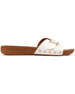 FitFlop Iqushion adjustable buckle leather slides