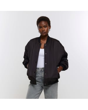 River Island Womens Bomber Jacket Black
