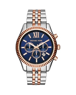 Michael Kors MK8412 Lexington Tweekleurig Blauw