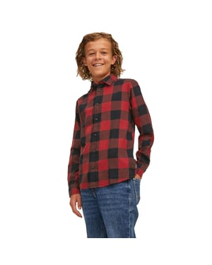 JACK & JONES Boys Long Sleeve Check Shirt