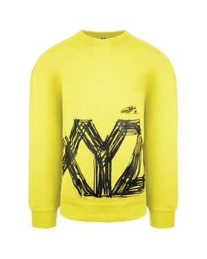 Puma x Michael Lau Long Sleeve Crew Neck Yellow Men Graphic Sweatshirt 530358 79