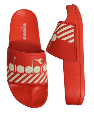 Diadora Serifos 90 Wide Barra Herr Röd Sliders