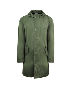 Lacoste Water Repellent Mens Green Parka Jacket
