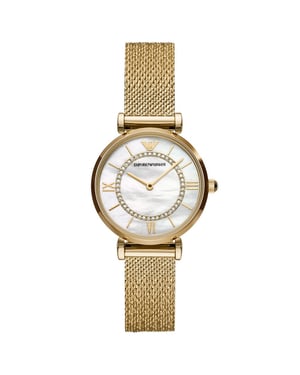 Emporio Armani AR11321 Gouden Gianni T-Bar Dames Horloge