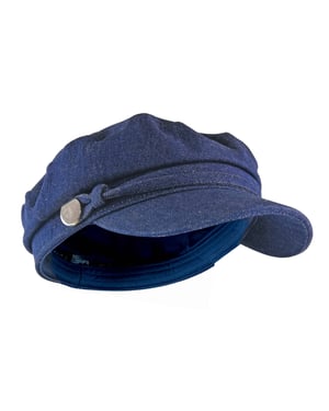 Dames denim / corduroy piek Baker Boy hoed - Blauw