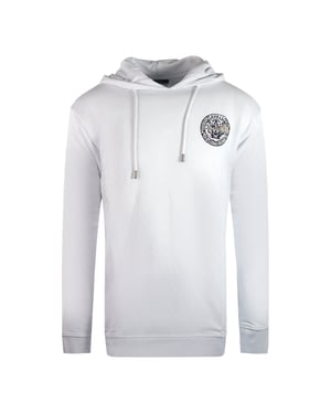 Cavalli Class witte hoodie met groot cirkelontwerp