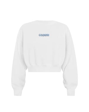 Nicce Anta Womens White Cropped Sweater