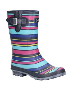 Cotswold Vrouwen/dames Paxford Elasticated Mid Calf Wellington Boot (Veelkleurig/Stripe)