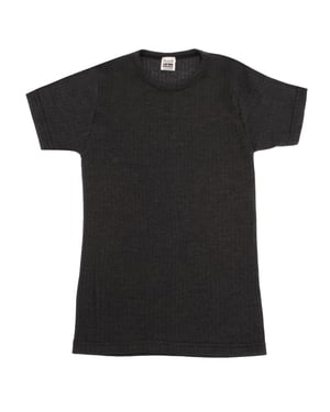 FLOSO Unisex Childrens/Kids Thermal Underwear Short Sleeve T-Shirt/Top (Charcoal)