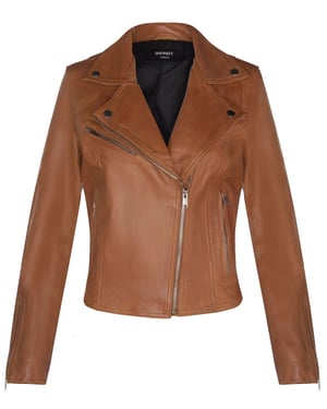 Dames klassiek leren Brando bikerjack-Loughton