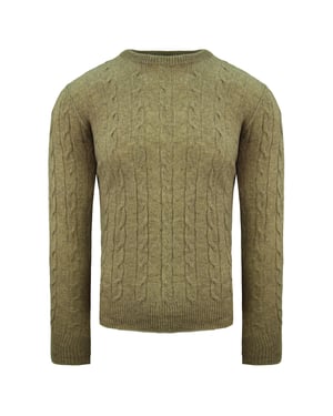 Hackett London Burlington Kabel Heren Bruine Trui