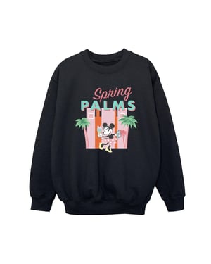 Disney Jongens Minnie Mouse Lentepalmen Sweatshirt (Zwart)