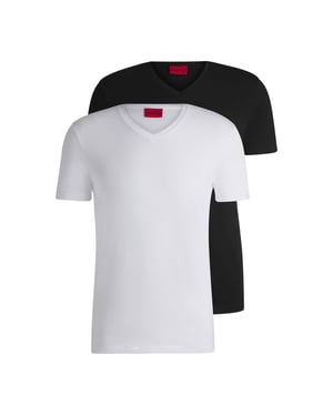 Men's Hugo 2 Pack of V-Neck T-Shirts in Multi colour